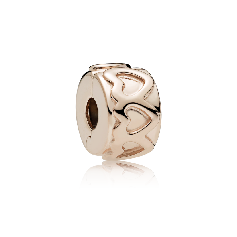 PANDORA klip Pruh ze srdíček