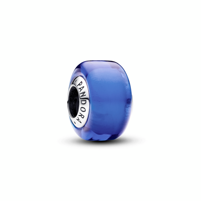 PANDORA mini přívěsek Modré sklo Murano